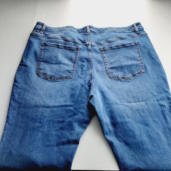 Lane Bryant Womens High Rise Straight Crop Jeans Size 26 Medium Wash Raw Hems - Picture 4 of 9